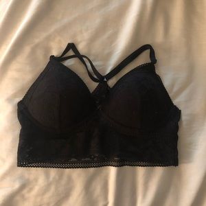 Black lace push up bra